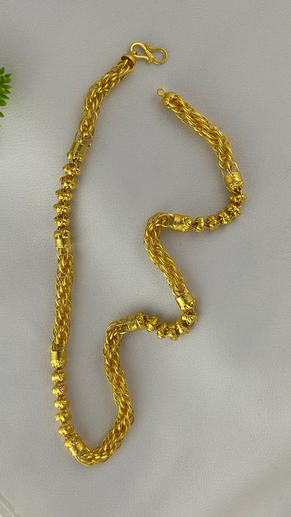 Gold Plated Bahubali heavy design chain for men.