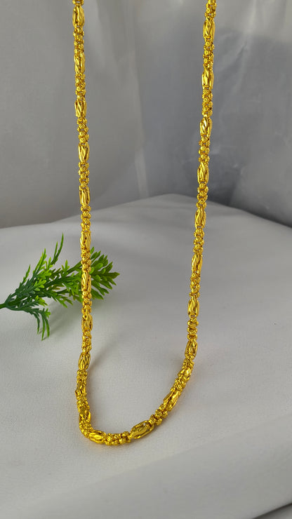High Gold Plated Hollow Rajwadi Chain for Men