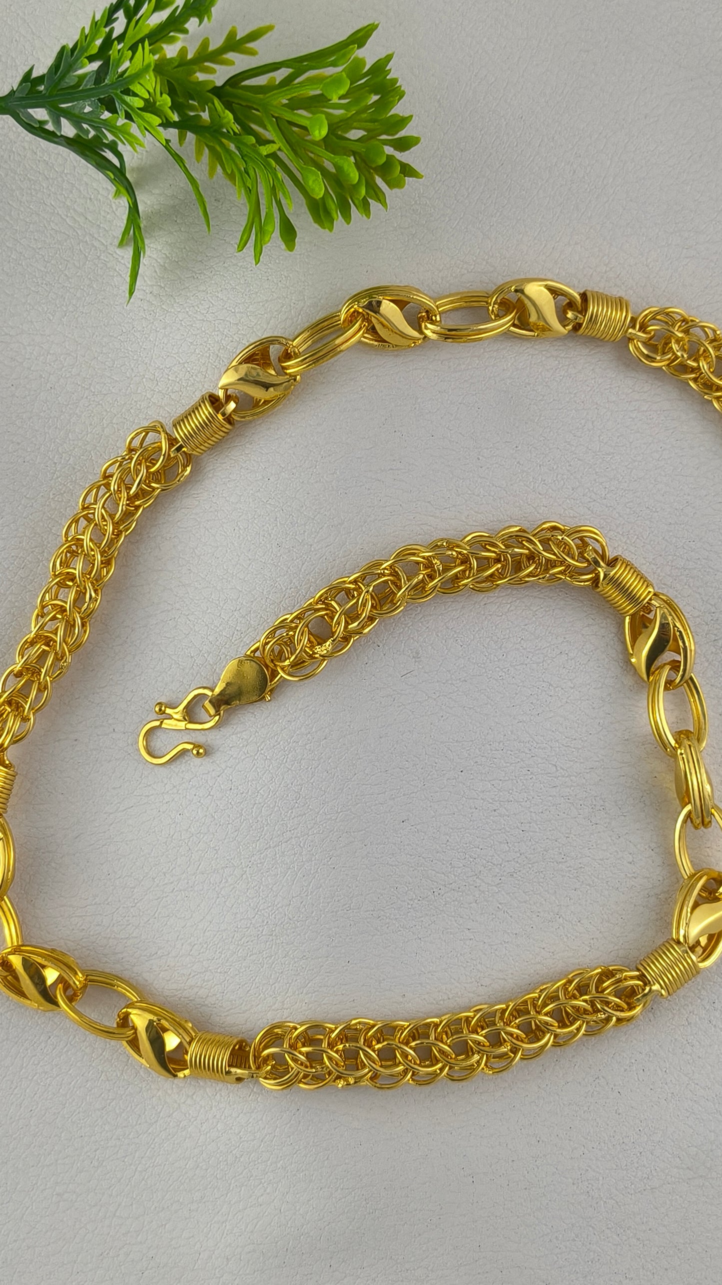 High Gold Plated Indo-Italian style Chain for men.