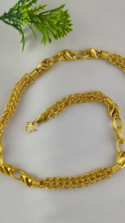 High Gold Plated Indo-Italian style Chain for men.