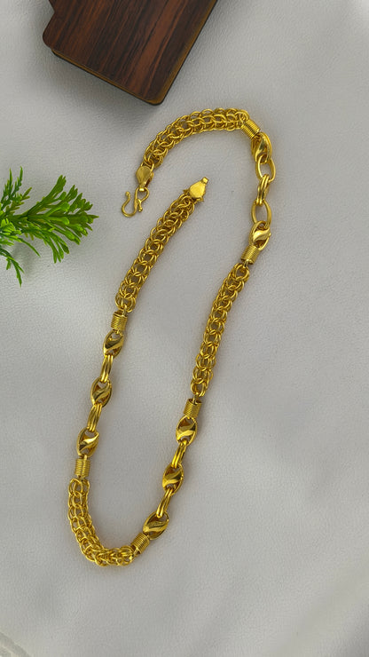 High Gold Plated Indo-Italian style Chain for men.