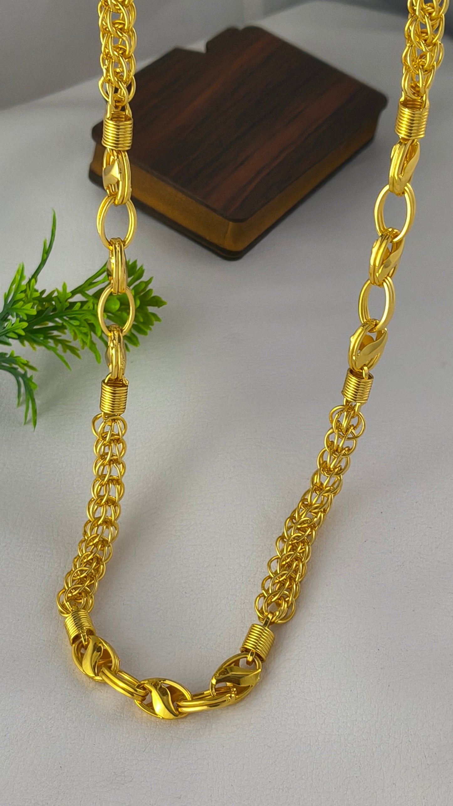 High Gold Plated Indo-Italian style Chain for men.