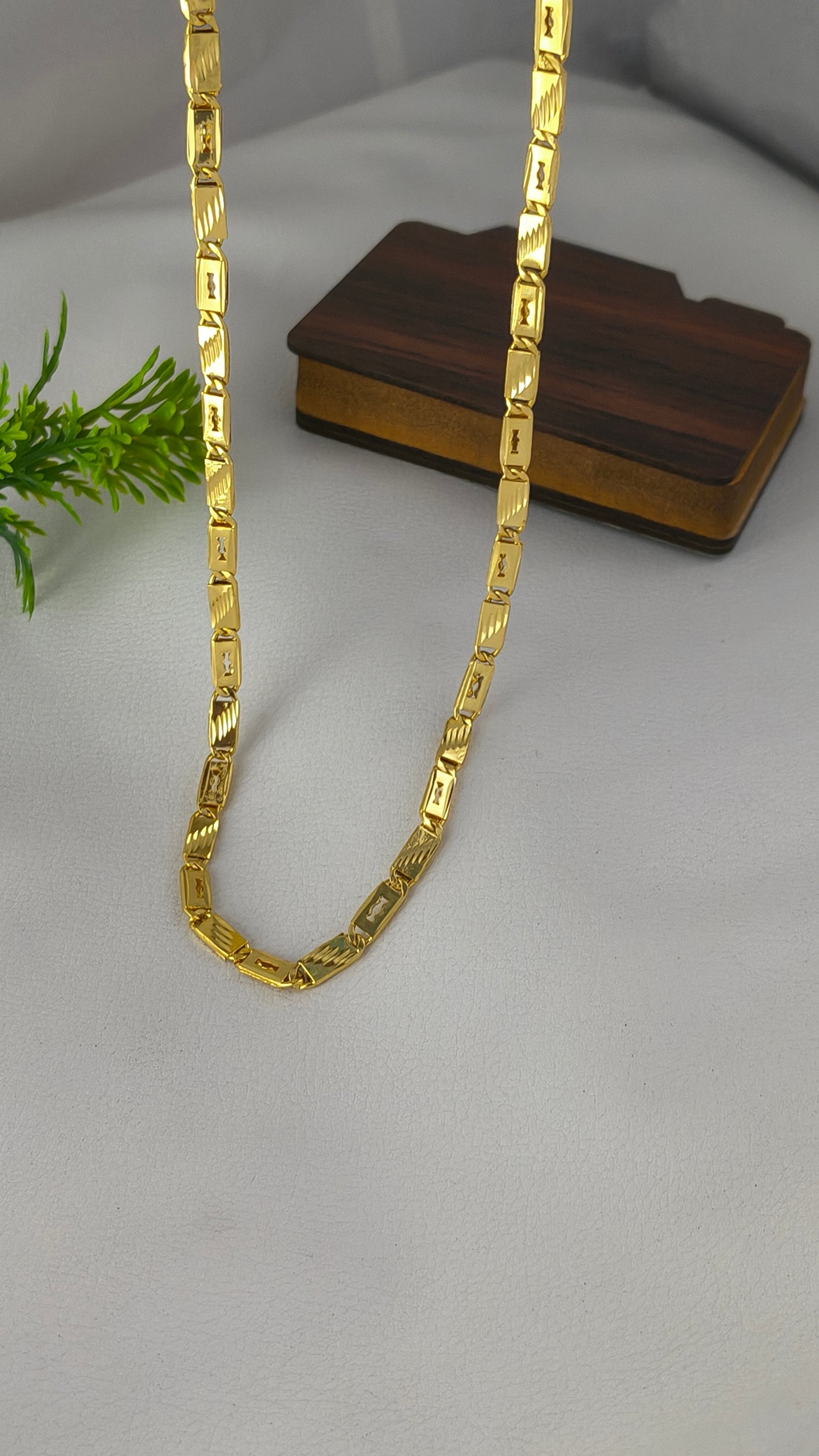 High Gold Plated Nawabi Biscuits Chain For Men