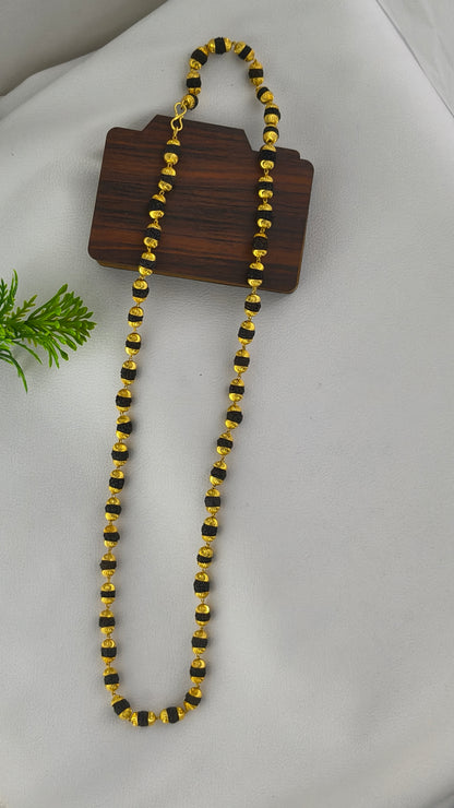 Rudraksha Mala for Men High Gold Plated