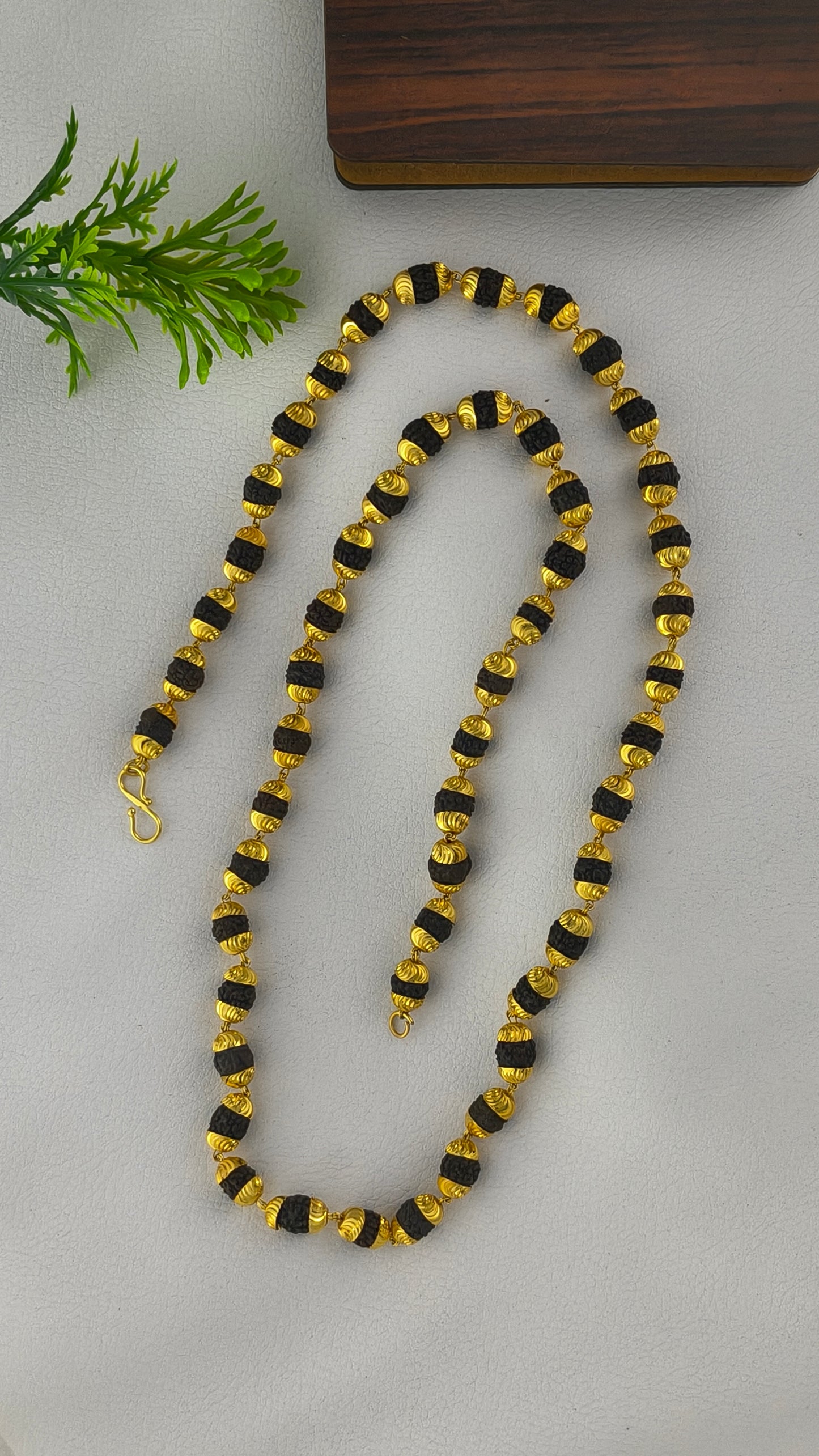 Rudraksha Mala for Men High Gold Plated