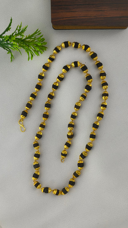 Rudraksha Mala for Men High Gold Plated
