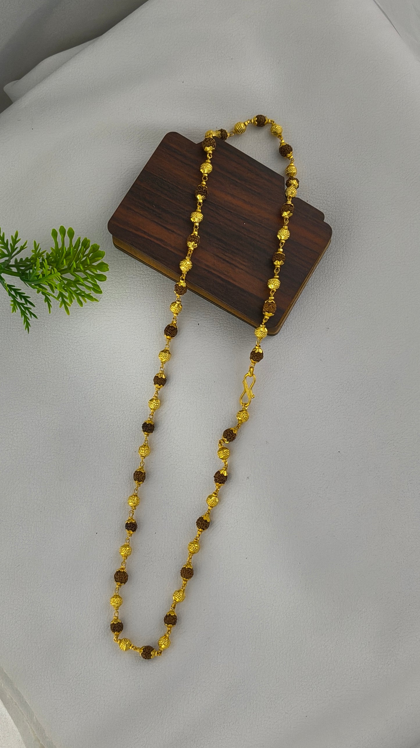 Rudraksh With Desigber Mala High Gold Plated