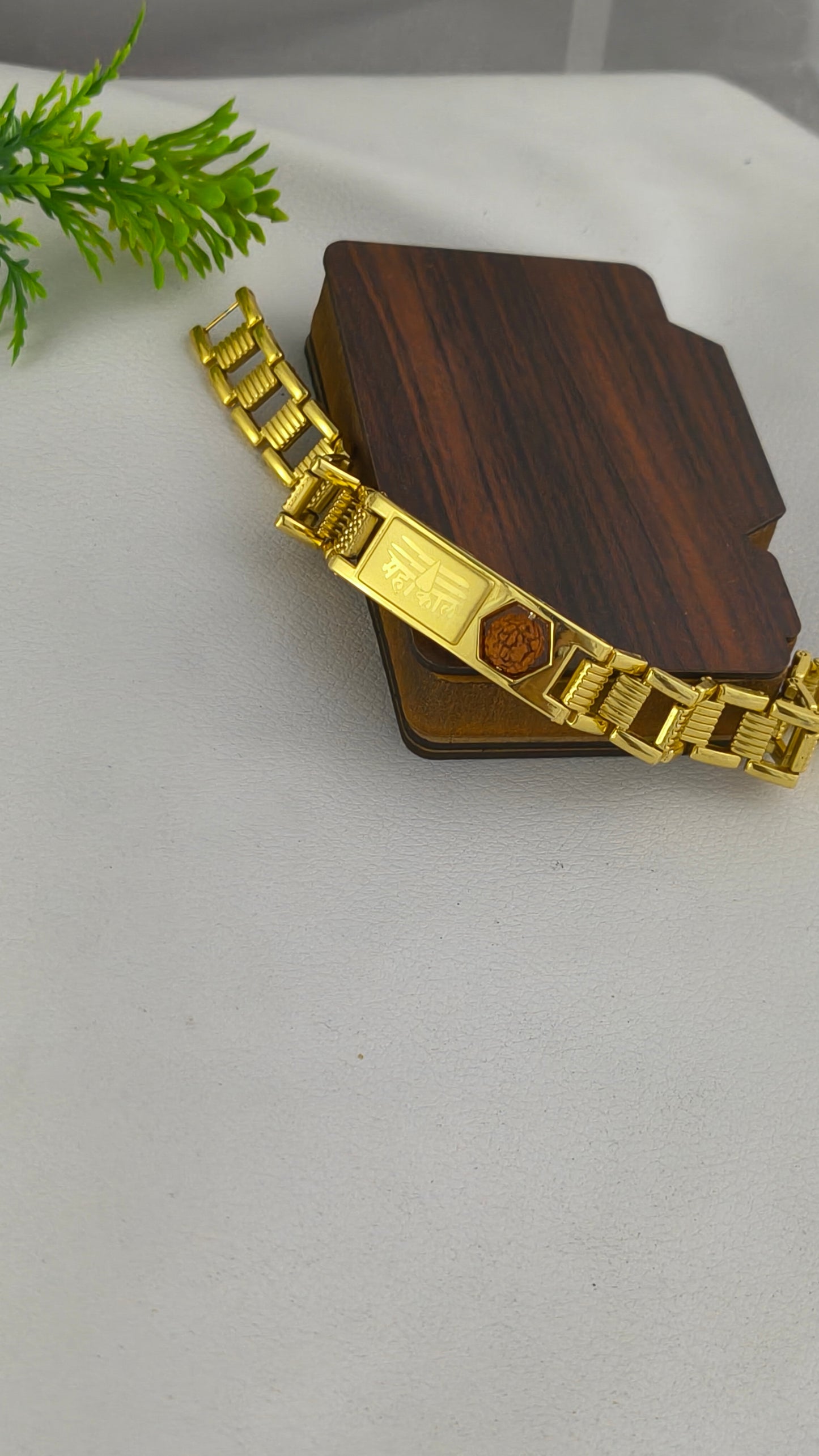 Gold Plated Mahakal Bracelet For Men