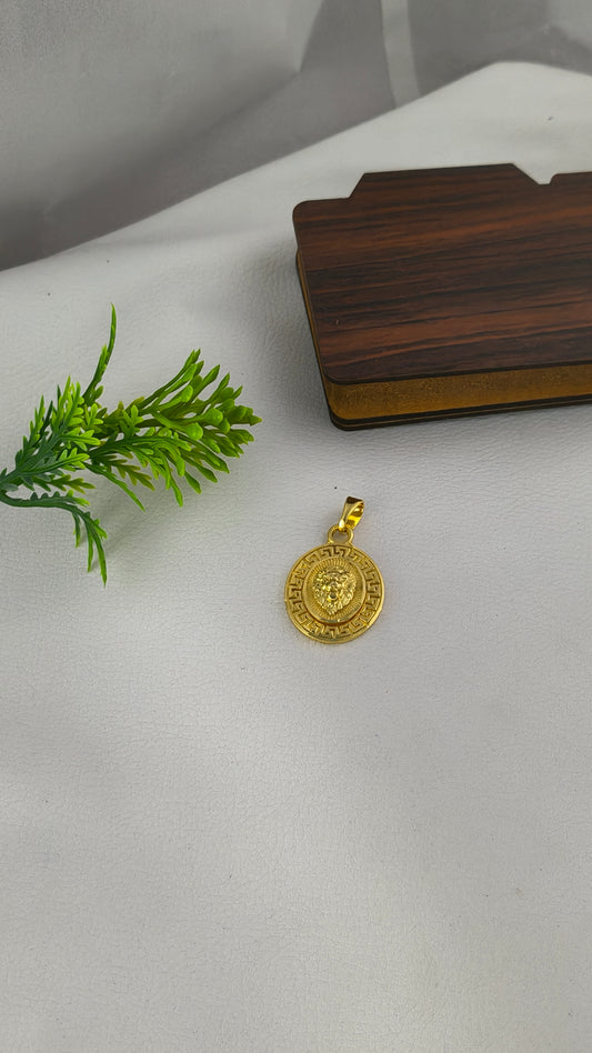Royal Lion Face pendant,Sinh premium micro gold plated pendant from arbuda imitation