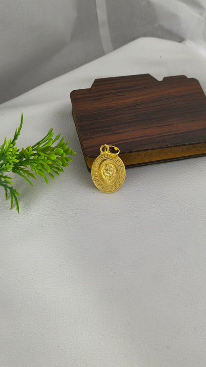 Royal Lion Face pendant,Sinh premium micro gold plated pendant from arbuda imitation