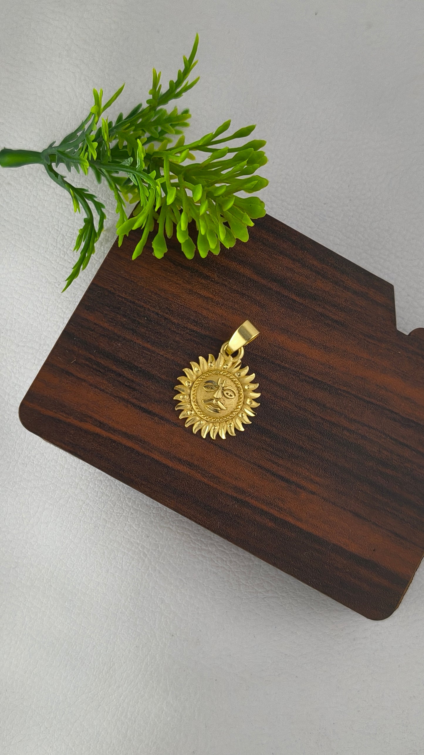 Gold Plated Sun Pendant, Mandavrayji dada Pendant.