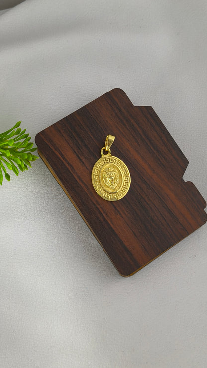 Royal Lion Face pendant,Sinh premium micro gold plated pendant from arbuda imitation