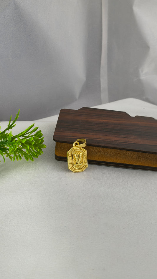 LV Luxury Pendant, Rich in micro gold plated from arbuda imitation.