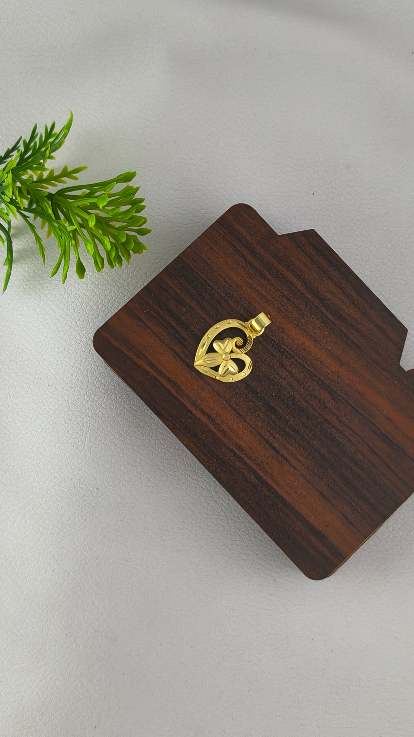 Gold Plated Premium Heart Butterfly Pendant.