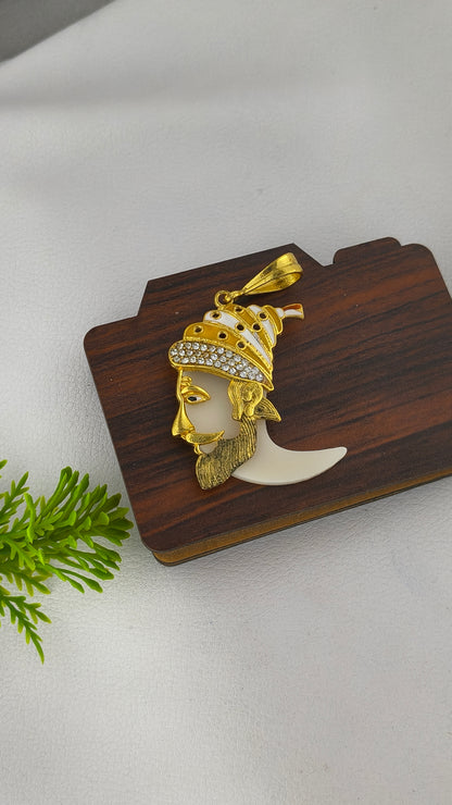 Shivaji Maharaj Gold Pendant