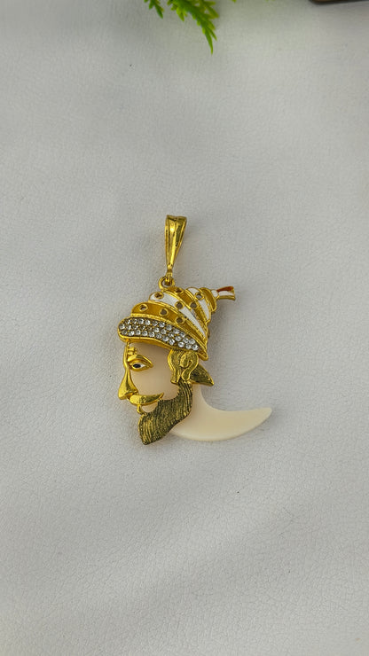 Shivaji Maharaj Gold Pendant