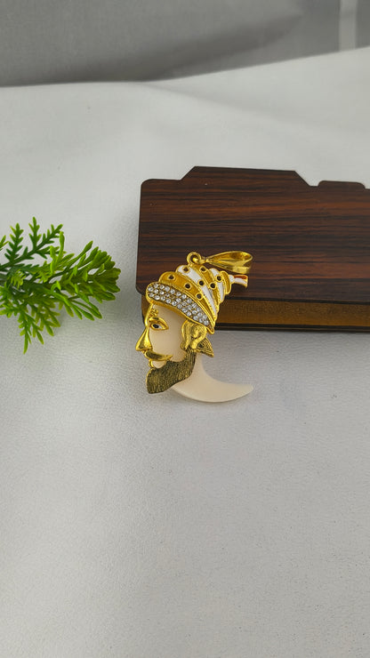 Shivaji Maharaj Gold Pendant