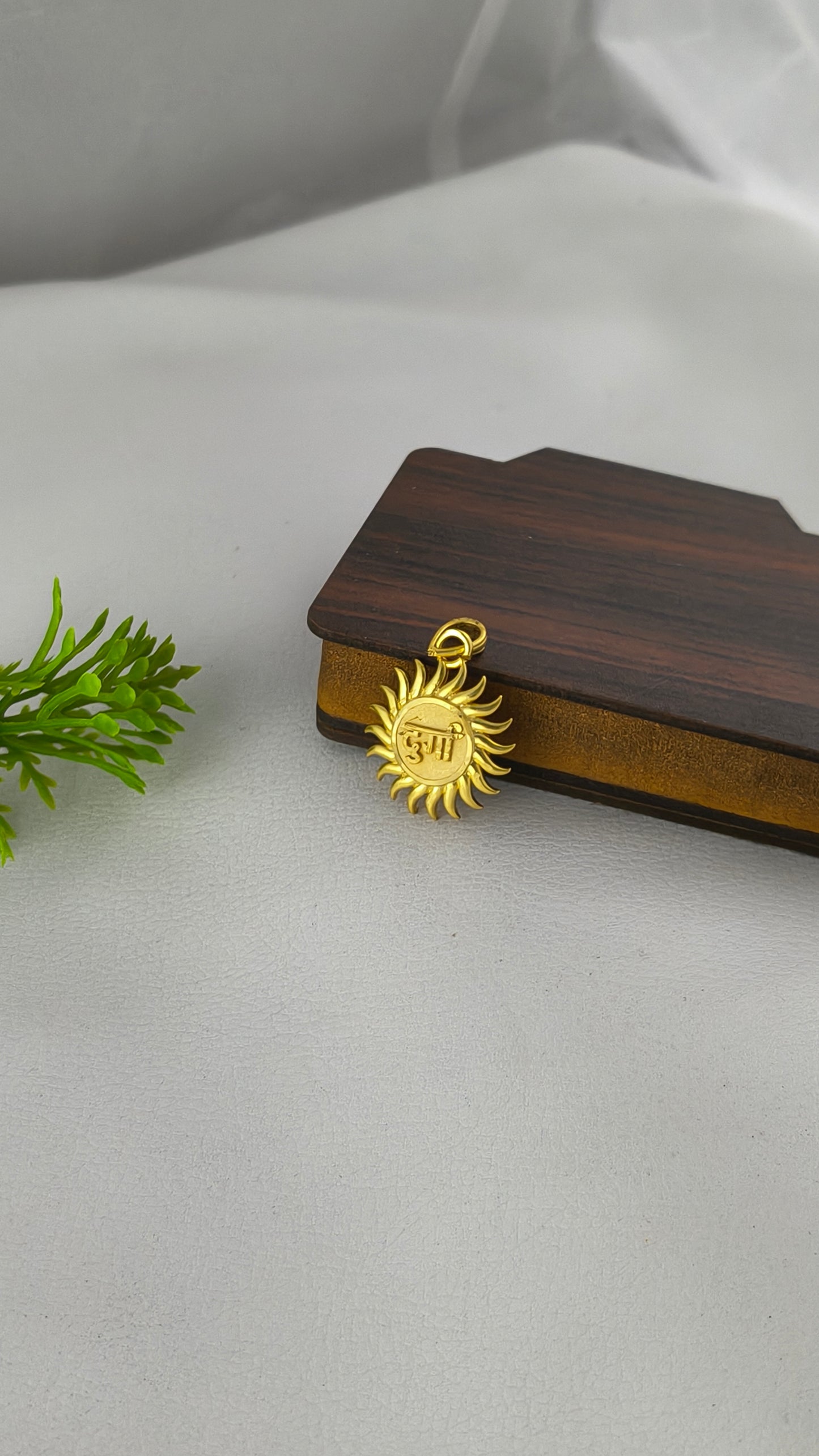 Goddess Durga Name Gold Plated Pendant.