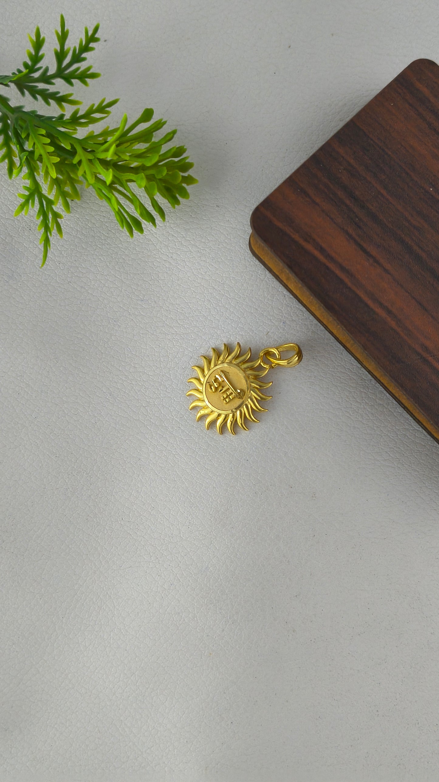 Goddess Durga Name Gold Plated Pendant.