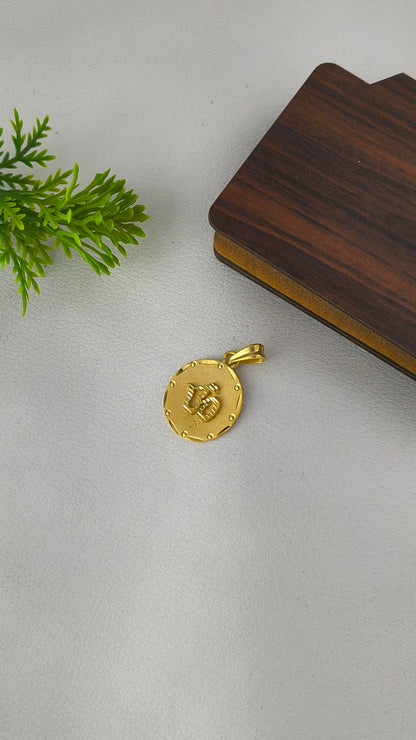 OM Highly Gold Plated Pendant From Arbuda Imitation.