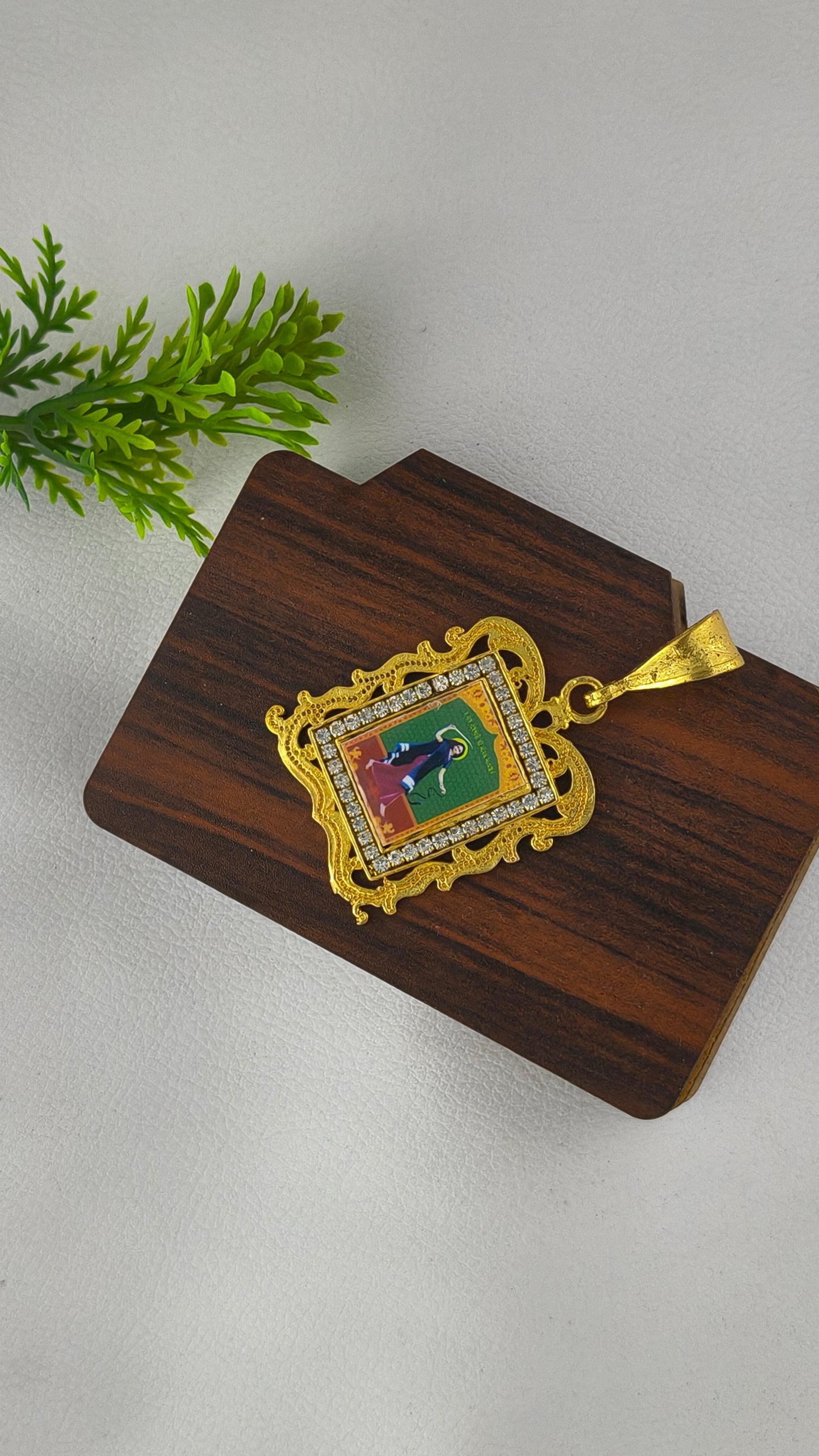 Gold-plated Mogal Maa pendant