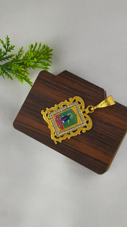 Gold-plated Mogal Maa pendant