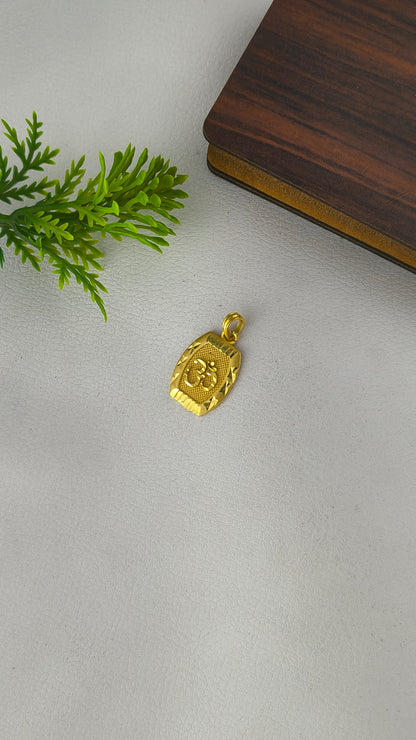 Gold Plated Om Stylish Pendant