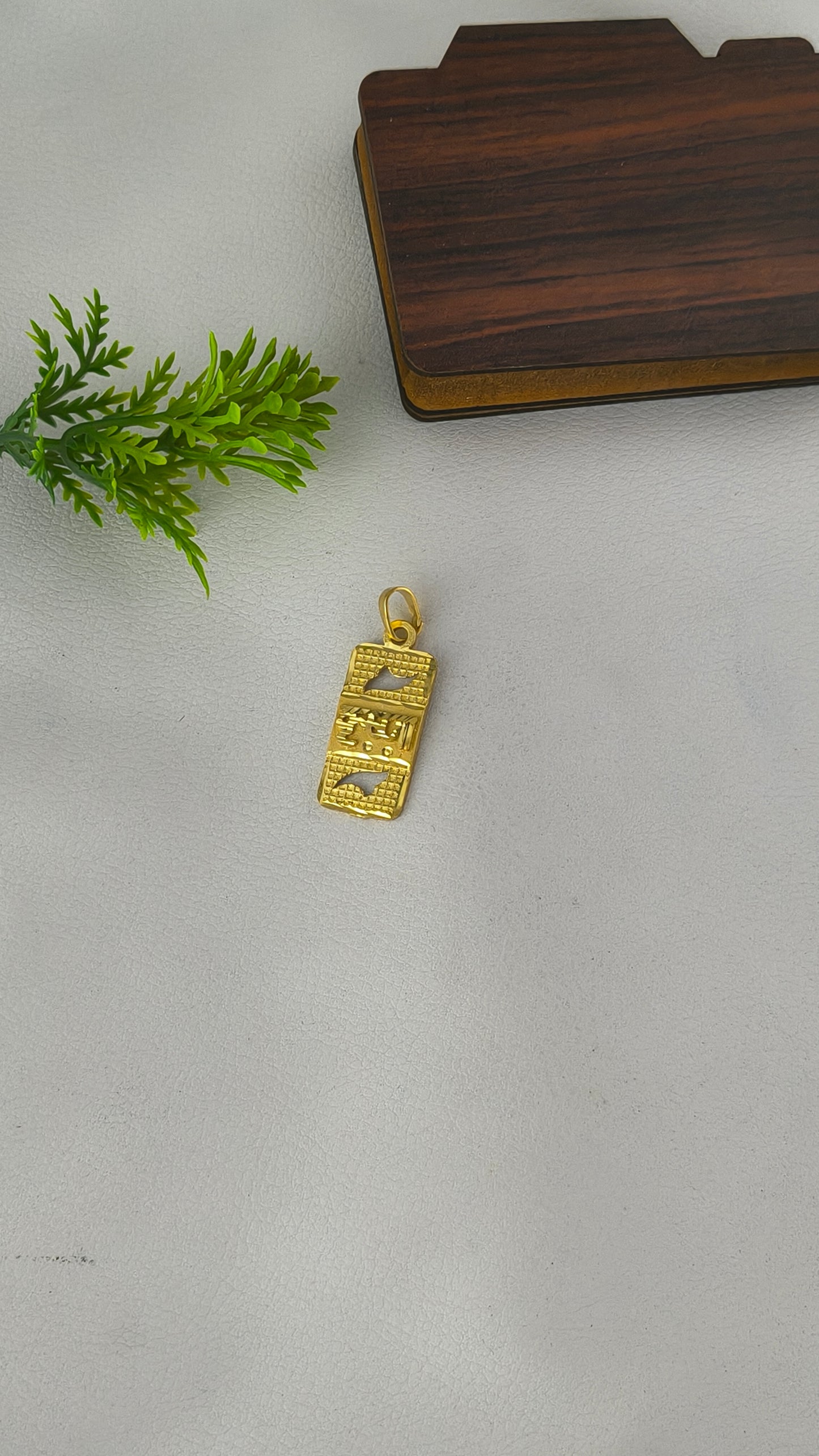 Krishna Name Gold Plated Pendant.