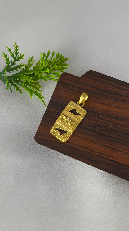 Krishna Name Gold Plated Pendant.