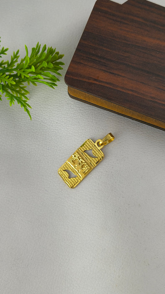 Krishna Name Gold Plated Pendant.