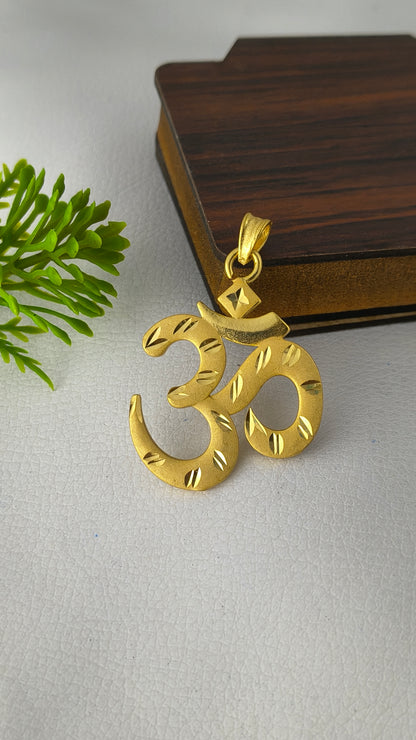 High Gold Plated OM Pendant.