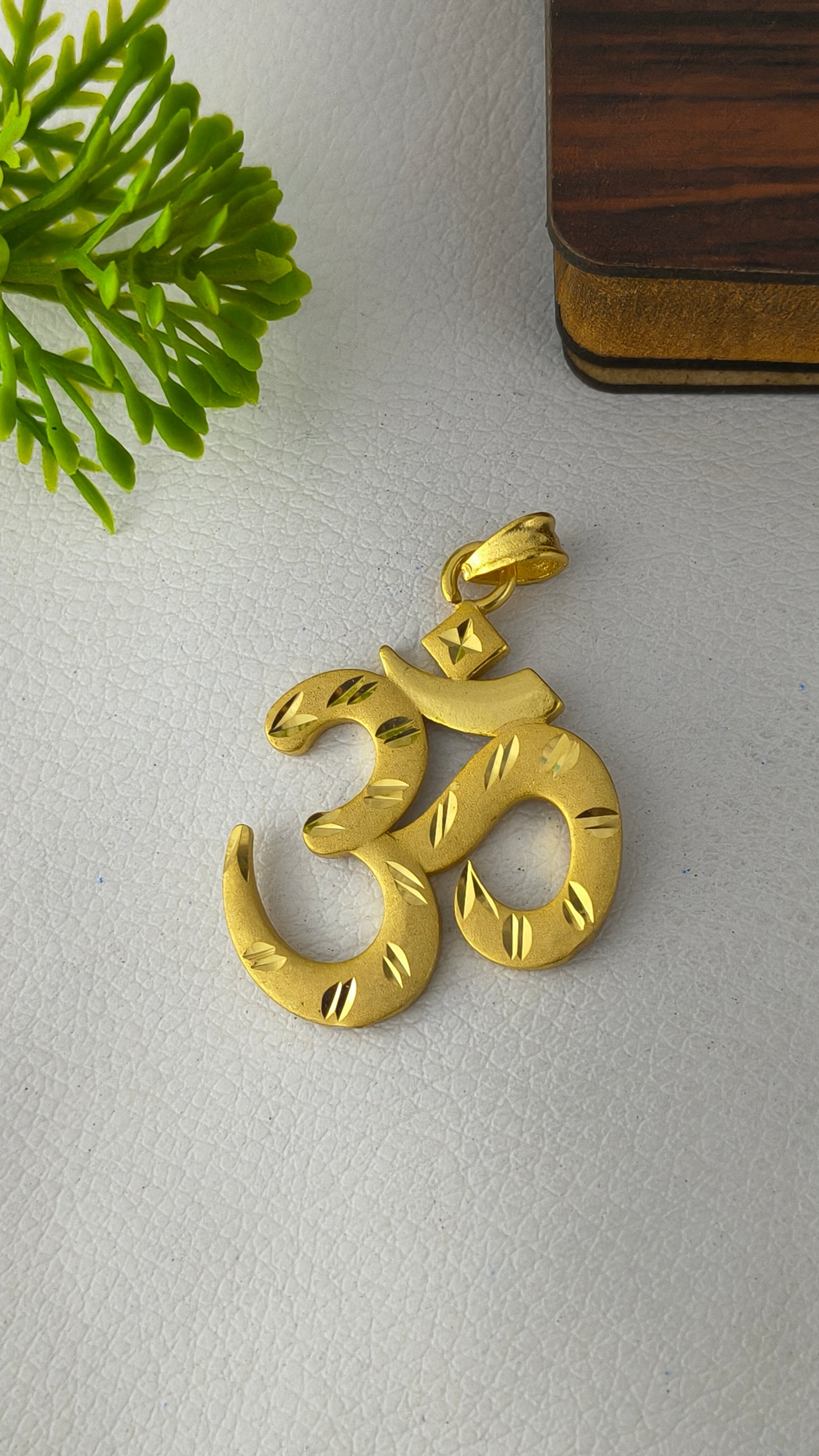 High Gold Plated OM Pendant.