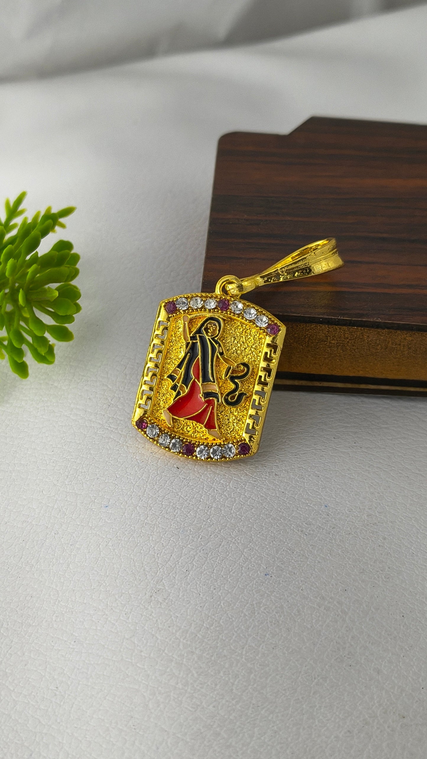 High Gold Plated Mogal Maa Pendant.