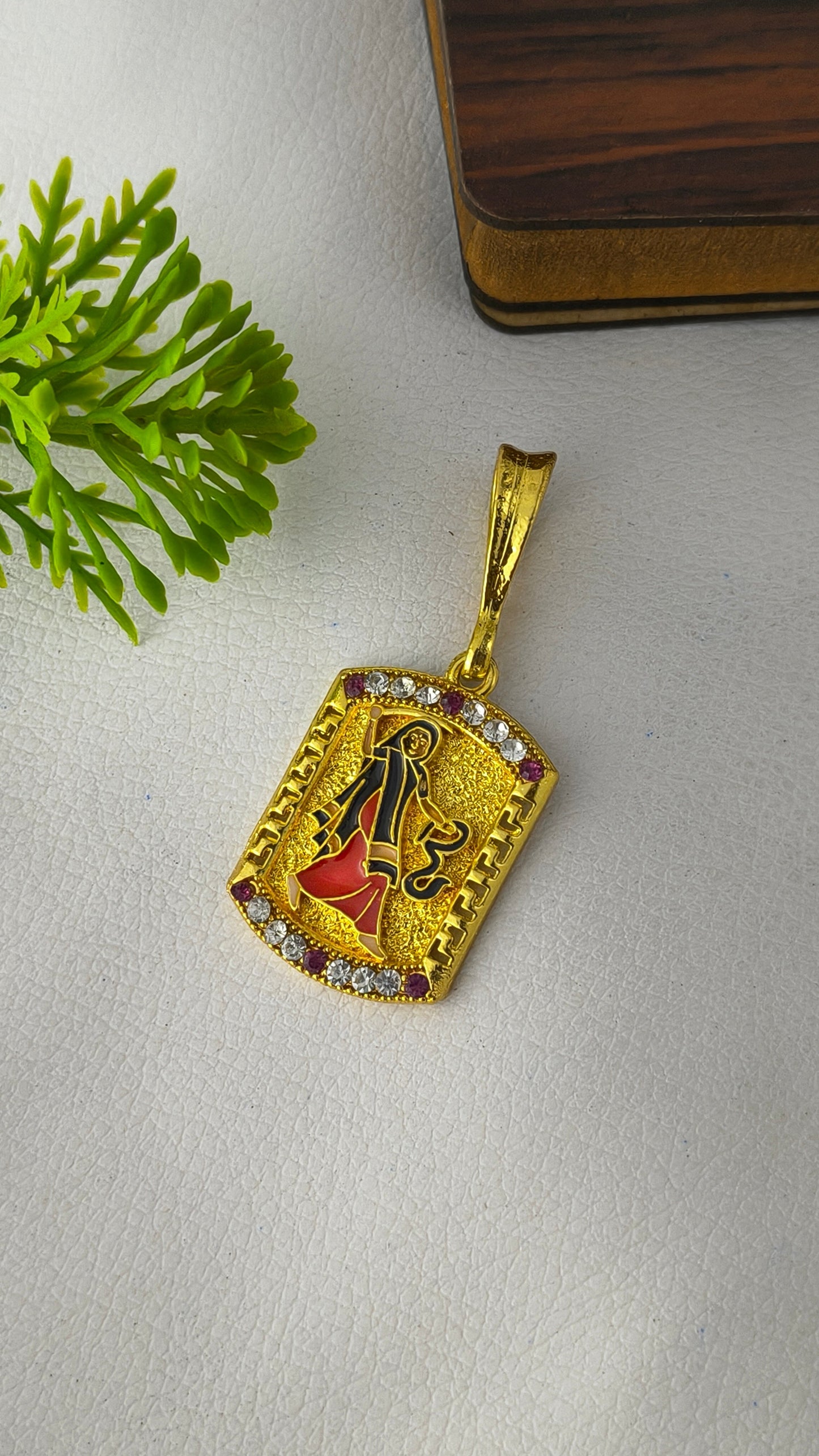High Gold Plated Mogal Maa Pendant.