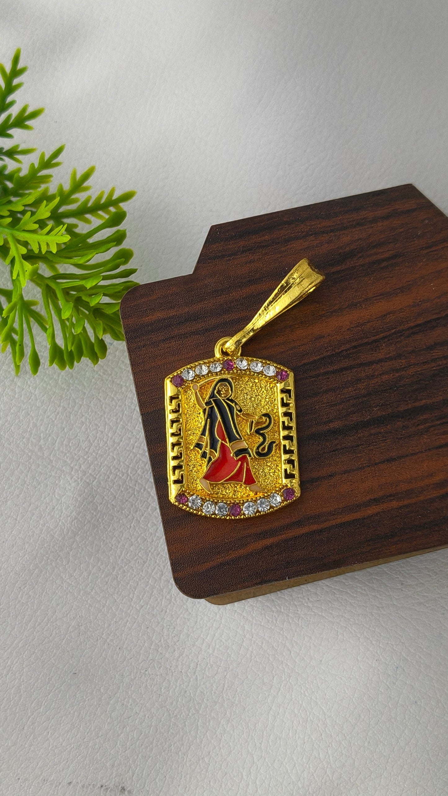 High Gold Plated Mogal Maa Pendant.