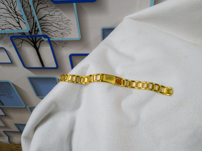 Gold Plated Mahakal Bracelet For Men