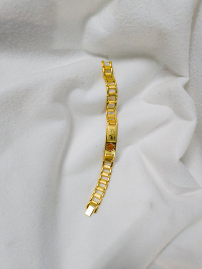 Gold Plated Mahakal Bracelet For Men