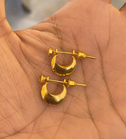 One Gram Gold Plated Moon Shining with American Diamond Earring.