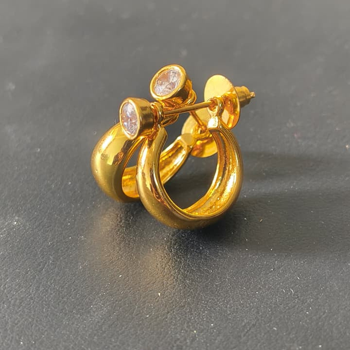 One Gram Gold Plated kaju rajwadi shining bali.