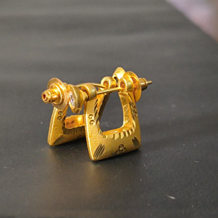 One Gram Gold Plated Punjabi bali with american diamond.