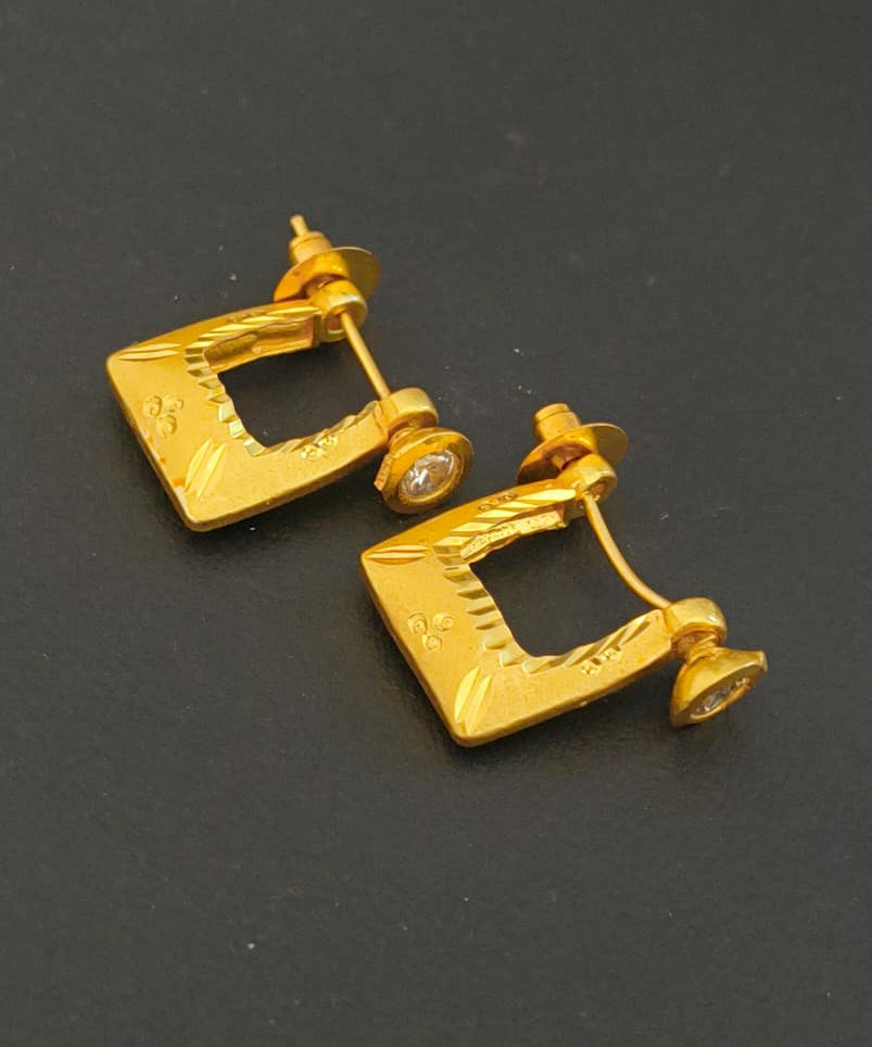 One Gram Gold Plated Punjabi bali with american diamond.